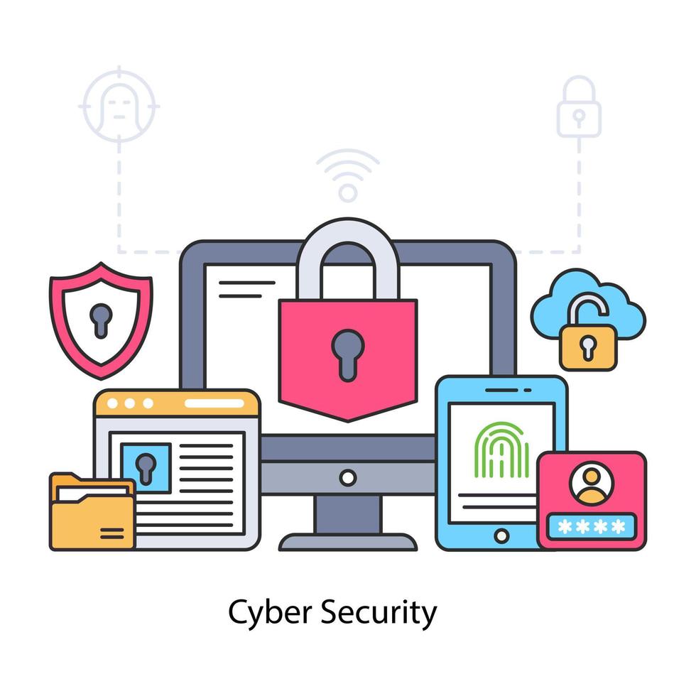Icons representing VPN, anti-virus, and security tools