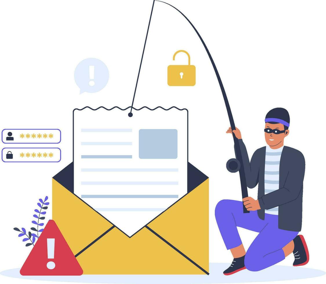 Illustration of someone inspecting a suspicious URL